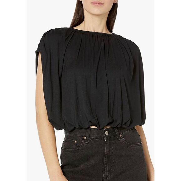 Velvet by Graham & Spencer Women's Carmen Draped Short Sleeve T Shirt - Picture 1 of 7